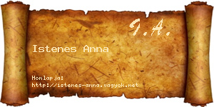 Istenes Anna névjegykártya